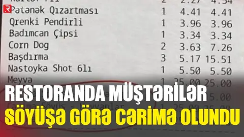 Restoranda söyüşə görə müştərilər cərimə olundu - RTV